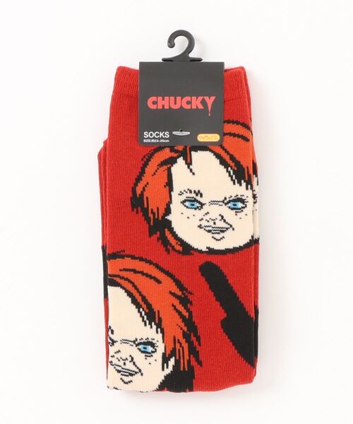 ちゃっきー様① Rendez-Vous 靴下 「 CHILD'S PLAY 」 チャッキー クルーソックス 総柄