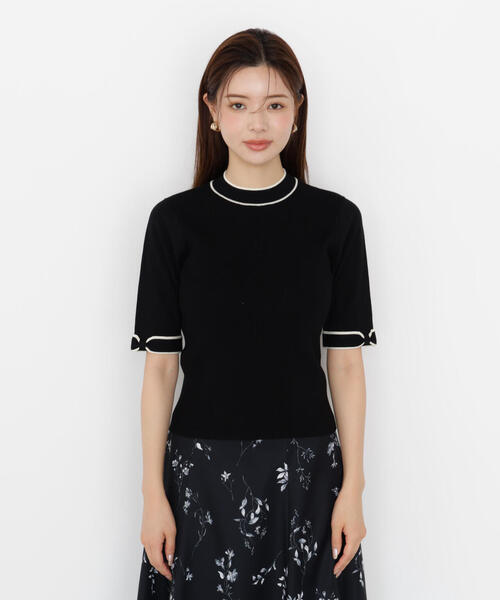 PROPORTION BODY DRESSING ニット セーター リボンスリーブ配色