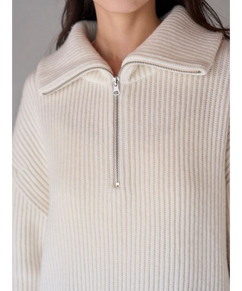 SNIDEL（スナイデル） ニット セーター ウールハーフジップニットプル