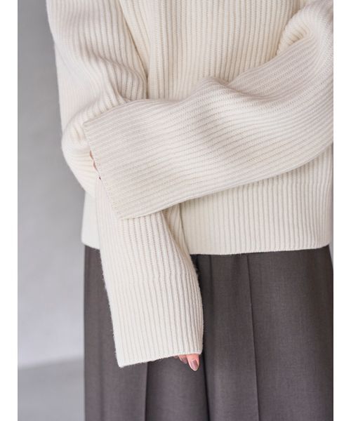 SNIDEL（スナイデル） ニット セーター ウールハーフジップニットプル