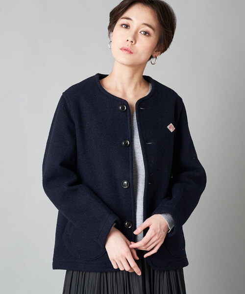 DANTON ノーカラージャケット 36 ネイビー Danton 「DANTON」 ノーカラージャケット 36 ネイビー