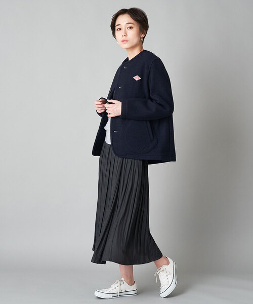 DANTON ノーカラージャケット 36 ネイビー Danton 「DANTON」 ノーカラージャケット 36 ネイビー