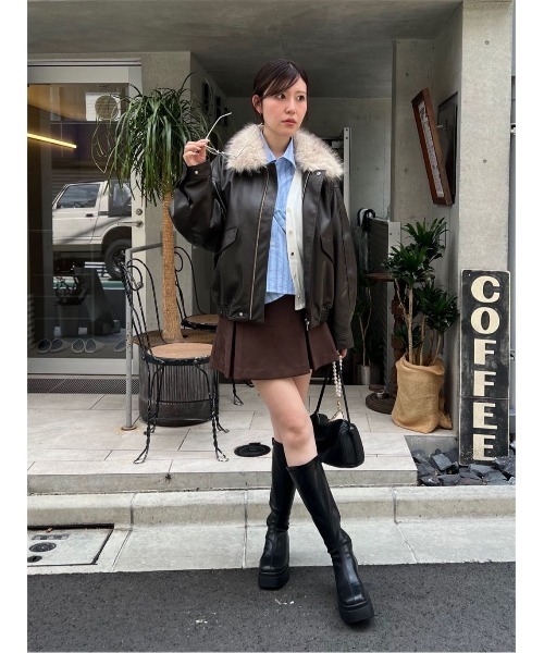 【新品未使用】moussy ブーツ AZUL BY MOUSSY（アズールバイマウジー） ロング ブーツ 「約+6cmUP