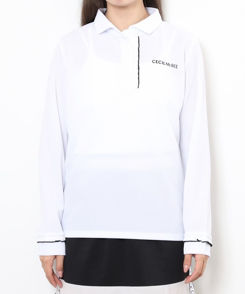 CECIL McBEE（セシルマクビー） ポロシャツ ポロ FRILL POLO フリル