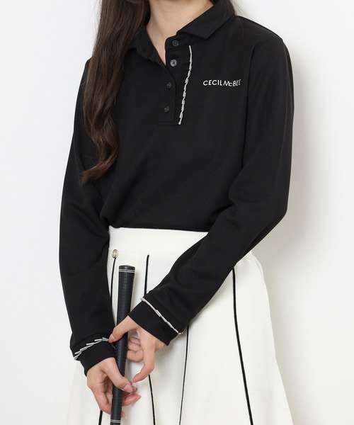 CECIL McBEE（セシルマクビー） ポロシャツ ポロ FRILL POLO フリル