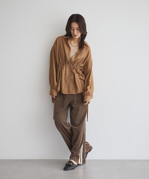 ブラウス シャツ ウエストドロストリボンシャツ レディース : ZOZOTOWN