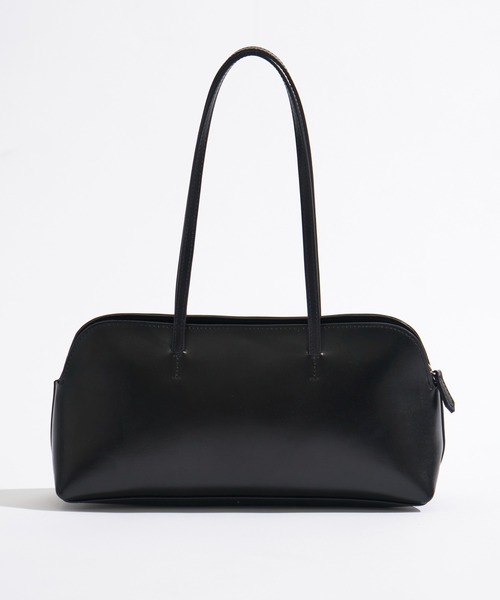 美品／ヤーキ／ショルダーバッグ／ブラック ヤーキ YAHKI ダブルフェイスレザーフラップショルダーバッグ （BLACK