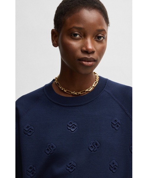 BOSS（HUGO BOSS） ニット セーター ウールブレンド エンボスDouble B