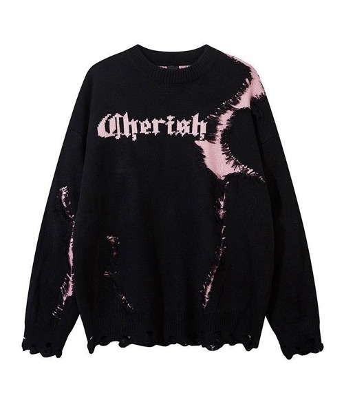 Ressaca（レサーカ） ニット セーター オーバーサイズダメージ加工