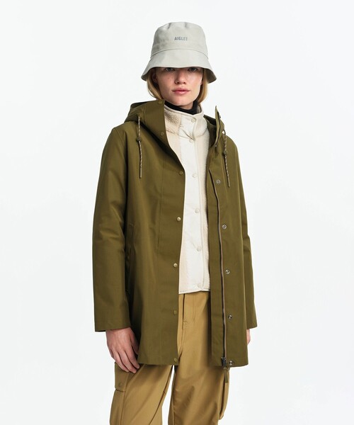 【美品】AIGLE エーグル マウンテンパーカー モッズコート ジャケット 登山 AIGLE（エーグル） マウンテンパーカー ウインドブレーカー 撥水 透湿