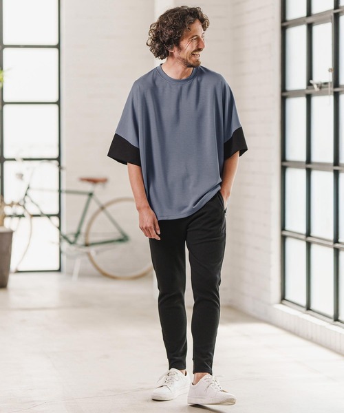 「CAMBIO」 半袖Tシャツ M ブルー系その他 メンズ_画像4