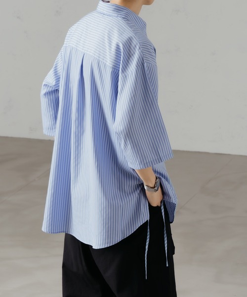 「epnok」 7分袖シャツ LARGE ブルー メンズ_画像6