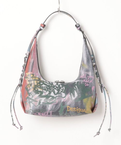AyaDesigual アートプリント トートバッグ ショルダーバッグ付 Desigual（デシグアル） ショルダーバッグ バッグ グラフィティ風