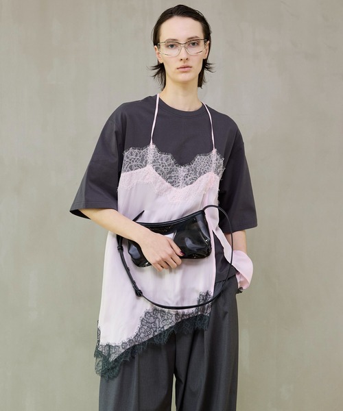 MAISON SPECIAL（メゾンスペシャル） tシャツ Lace Docking Layered