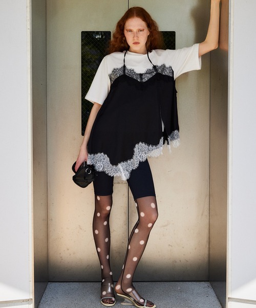 maison specialレースドッキングシャツ MAISON SPECIAL（メゾンスペシャル）の「Lace Docking Shirt/レース