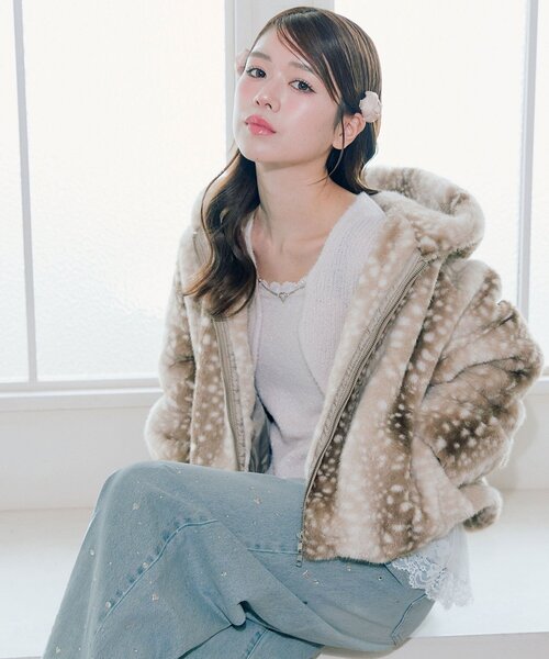 OLIVE des OLIVE（オリーブデオリーブ） ブルゾン アウター ファー