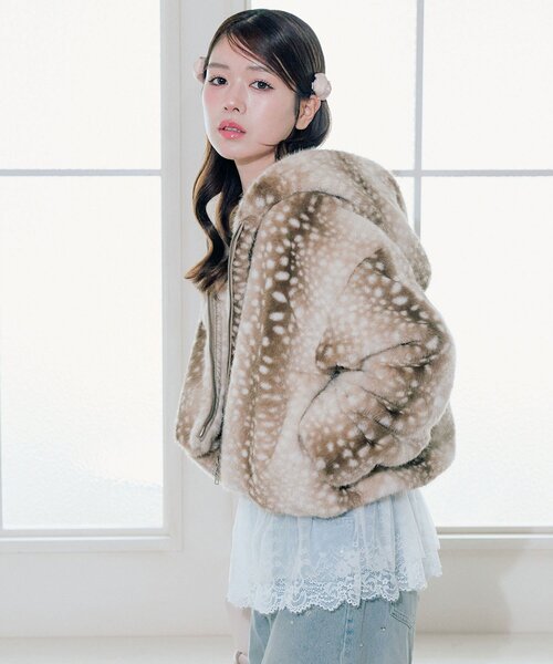 OLIVE des OLIVE（オリーブデオリーブ） ブルゾン アウター ファー