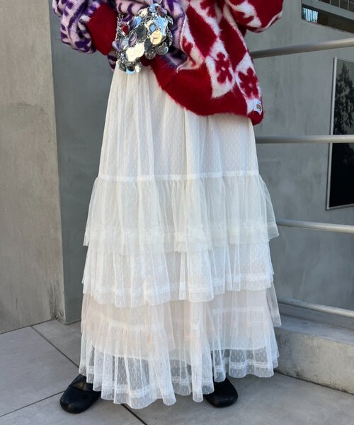 「HELLO.SANFRANCISCO」 フリルスカート ONE SIZE ピンク レディース_画像3