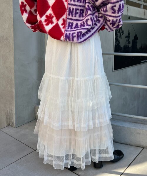 「HELLO.SANFRANCISCO」 フリルスカート ONE SIZE ピンク レディース_画像6