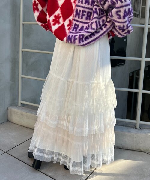 「HELLO.SANFRANCISCO」 フリルスカート ONE SIZE ピンク レディース_画像7