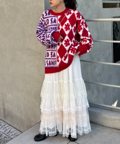 「HELLO.SANFRANCISCO」 フリルスカート ONE SIZE ピンク レディース_画像8