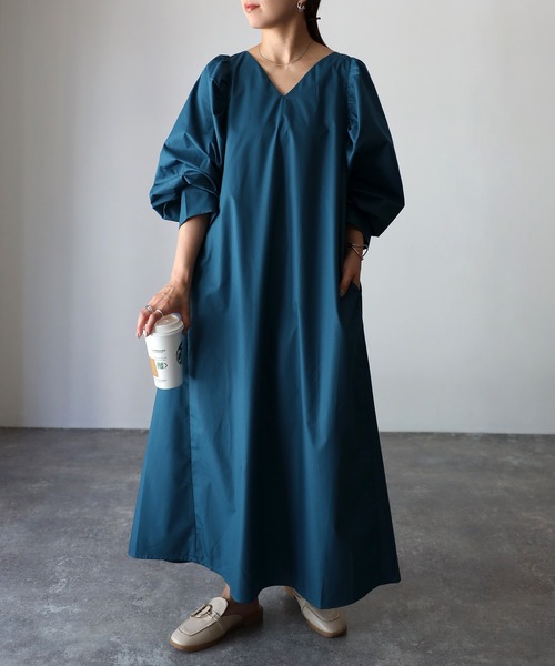 「Riberry」 長袖ワンピース MEDIUM ブラック レディース_画像3