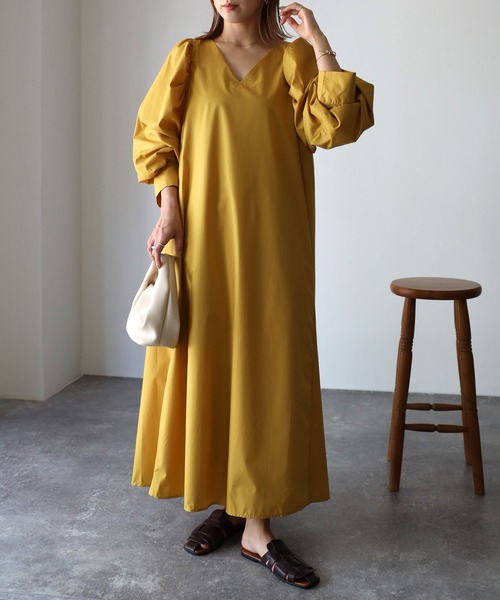 「Riberry」 長袖ワンピース MEDIUM ブラック レディース_画像7