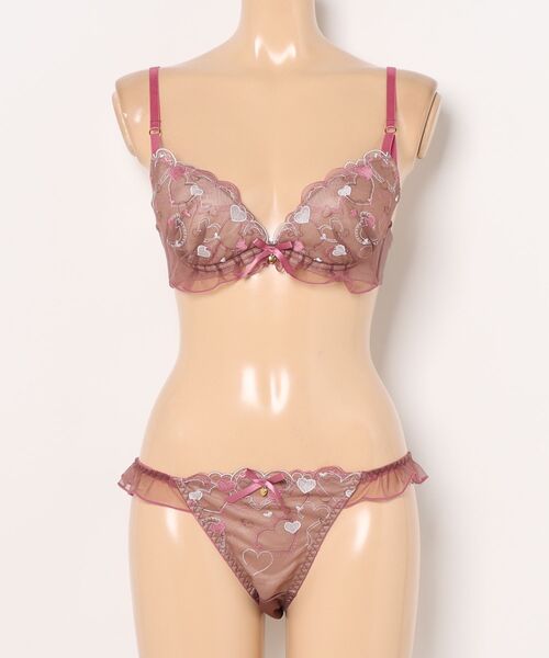 Absorle（アブソール） ブラジャー ショーツセット ハートフル