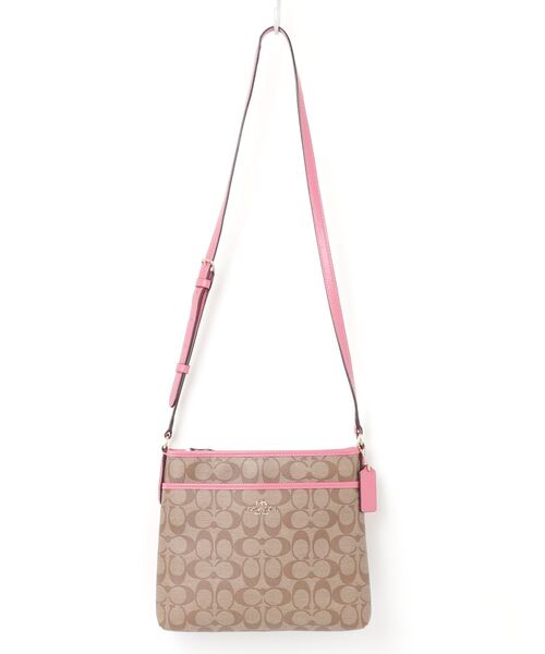 COACH ショルダーバッグ ベージュ/ピンク COACH（コーチ） ショルダーバッグ - ベージュ レディース : ZOZOTOWN