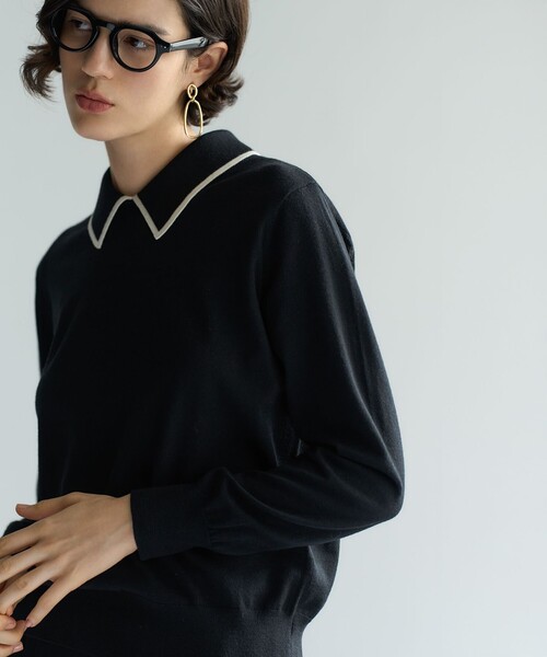 [23 район ] длинный рукав вязаный 38 черный женский 