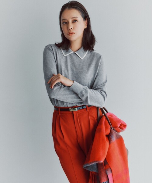 [23 район ] длинный рукав вязаный 38 черный женский 