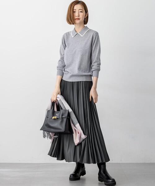 [23 район ] длинный рукав вязаный 38 черный женский 