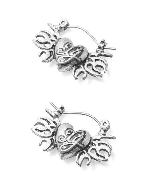 X-girl（エックスガール） ピアス TRIBAL HEART CHARM EARRINGS