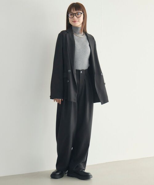 「RETRO GIRL」 テーラードジャケット FREE チャコールグレー レディース_画像3