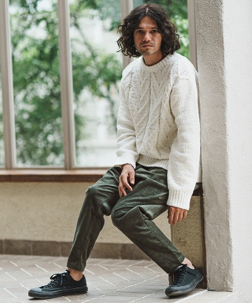 「CAMBIO」 コーデュロイパンツ L サンドベージュ メンズ