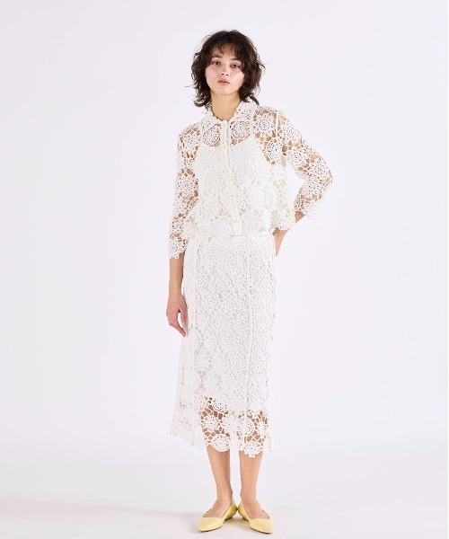 Marilyn Moon（マリリンムーン） カーディガン crochet knit jacket