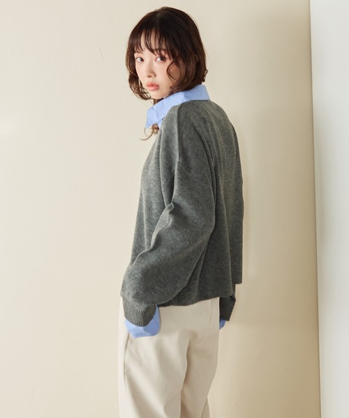 krahe（クレーエ） ニット セーター シャツドッキングポロ襟ニット