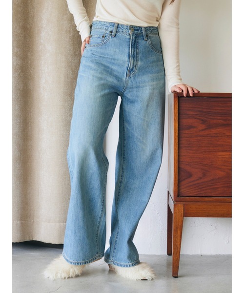 Ungrid ハイライズデニムパンツ 24インチ Ungrid（アングリッド） ジーンズ デニム デニムパンツ ハイウエスト