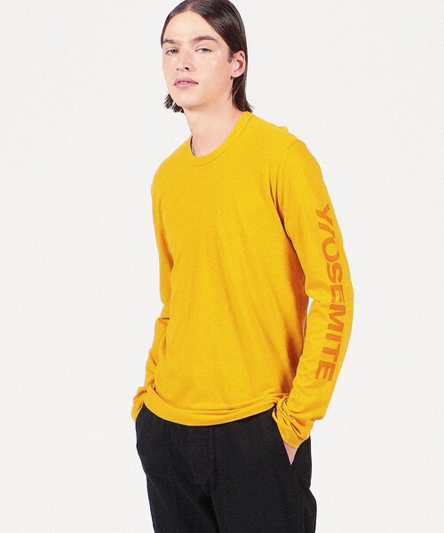 「JAMES PERSE」 長袖Tシャツ 2 オレンジ メンズ_画像5