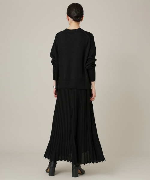 正規品　美品Curensologyニットベロアチュニック　グレー　ワンピース Curensology（カレンソロジー） ニットワンピース 38 グレー