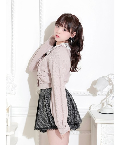 NOEMIE（ノエミー） カーディガン ダブルリボンハートケーブルショート