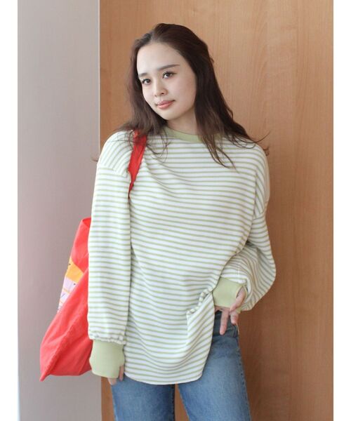Ungrid - スリットワイドパーカー＋ワッフルロングスリーブtee Ungrid（アングリッド） tシャツ 「WEB限定」スリーブボリューム
