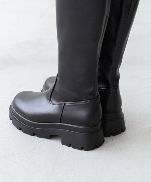 「menue」 ロングブーツ LL ブラック レディース_画像8