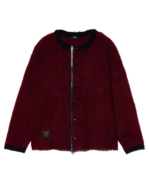 「glamb」 カーディガン L ワイン メンズの画像