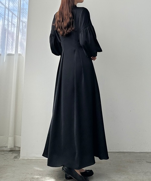 「Louere」 長袖ワンピース MEDIUM ブラック レディース_画像6