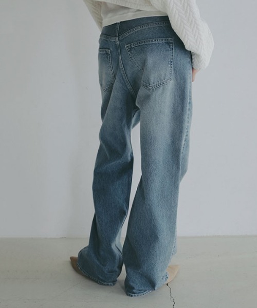 ETRE TOKYO ハイライズストレートデニム M 現行品 ブルー 美品 ETRE TOKYO（エトレトウキョウ） ジーンズ デニム デニムパンツ