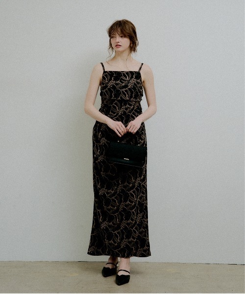 ドレス Jacquard cami drape dressの画像