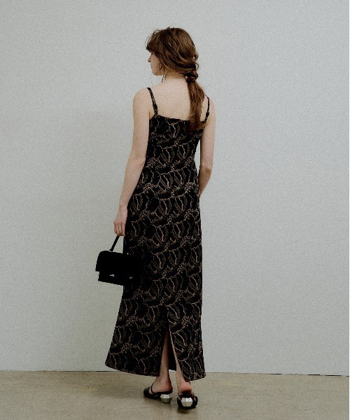ドレス Jacquard cami drape dressの画像