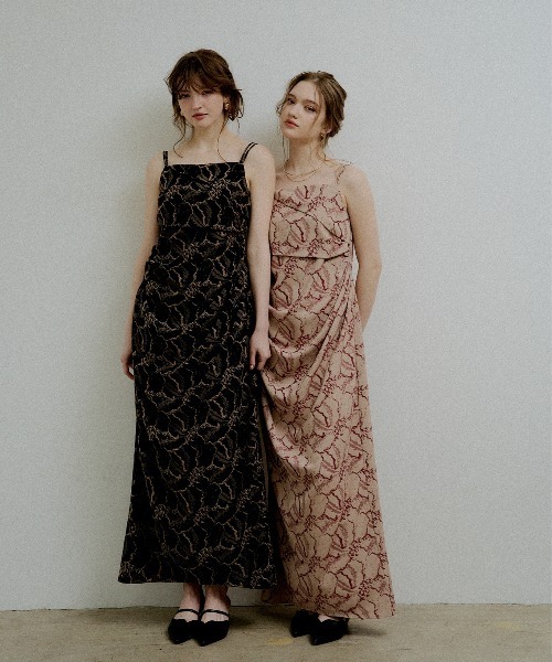ドレス Jacquard cami drape dressの画像