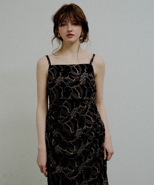 ドレス Jacquard cami drape dressの画像